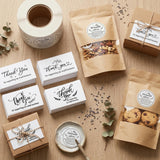 PANTIDE 500 Count Cottage Food Law Labels Stickers & 120Pcs Thank You Card