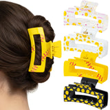 PANTIDE 4Pcs Softball Hair Claw Clips for Women Girls - Sport Game Day Rectangle Nonslip Banana Hair Clips, Thin Thick Short Long Curly Hair Accessories, School Daily Softball Party Birthday Gift
