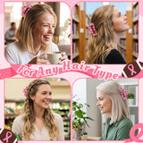 PANTIDE 12Pcs Breast Cancer Awareness Football Hair Claw for Women Girls