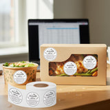 PANTIDE Cottage Food Law Labels Stickers - 500 Count Homemade with Love Adhesive Round Decal Roll, Made in a Home Kitchen Inspection Statement Thermal Printed for Baked Food Packaging (2 x 2 Inch)