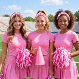 PANTIDE Breast Cancer Awareness Football Knotted Headband for Women Girls