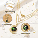 PANTIDE 3Pcs Aries Zodiac Crescent Moon Layer Necklaces for Women Girls