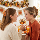 PANTIDE 8Pcs Fall Thanksgiving Maple Leaf Hair Claw Clips for Women Girls