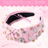 PANTIDE Baking Charm Jeweled Knotted Headband for Women Girls Baking Lovers