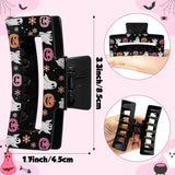 PANTIDE 4Pcs Pink Halloween Cute Ghost Hair Claw Clips for Women Girls