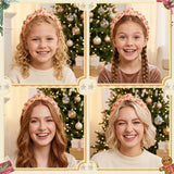 PANTIDE Christmas Gingerbread Man Jeweled Knotted Headband for Women Girls