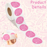 PANTIDE Cottage Food Law Labels Stickers - 500 Count Homemade with Love Adhesive Round Decal Roll, Made in A Home Kitchen Inspection Statement Thermal Printed for Food Packaging (2 x 2 Inch, Pink)
