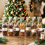 PANTIDE 108Pcs Christmas Stovetop Potpourri Tag Gift Stickers (Red White)