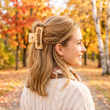 PANTIDE 4Pcs Fall Thanksgiving Silicone Hair Claw Clips for Women Girls