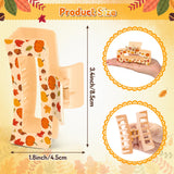 PANTIDE 4Pcs Fall Thanksgiving Turkey Pumpkin Hair Claw Clip for Women Girl