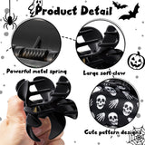 PANTIDE 3Pcs Halloween Spooky Spider Web Hair Claw Clips for Women Girls