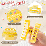 PANTIDE 4Pcs Teacher Hair Claw Clips for Women Girls - Back to School Gift Pencil Apple Rectangle Nonslip Banana Hair Clips, Thin Thick Short Long Curly Accessories, Teacher Appreciation Gift