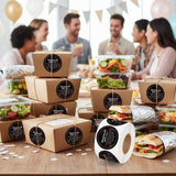 PANTIDE Cottage Food Law Labels Stickers - 500 Count Homemade with Love Adhesive Round Decal Roll, Made in A Home Kitchen Inspection Statement Thermal Printed for Food Packaging (2 x 2 Inch, Black)