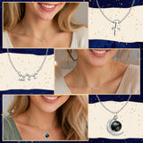 PANTIDE 3Pcs Sagittarius Zodiac Crescent Moon Layer Necklace for Women Girl
