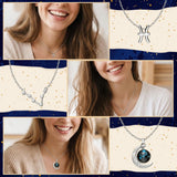 PANTIDE 3Pcs Pisces Zodiac Crescent Moon Layer Necklaces for Women Girls