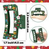 PANTIDE 4Pcs Christmas Dental Hair Claw Clips for Dentist Women Girls