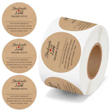 PANTIDE 500 Count Freshie Scent Care Instruction Sticker Handmade with Love