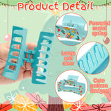 PANTIDE 12Pcs Christmas Santa Snowflake Tree Hair Claw Clips for Women Girl