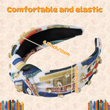 PANTIDE Book Jeweled Knotted Headband for Reading Lovers Women Girls