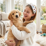 PANTIDE Paw Print Jeweled Knotted Headband for Women Girls