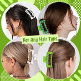 PANTIDE 4Pcs Soccer Hair Claw Clips for Women Girls - Sport Game Day Rectangle Nonslip Banana Hair Clips, Thin Thick Short Long Curly Hair Accessories, Birthday Party Gift for Player Team