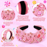 PANTIDE Candy Lollipop Jeweled Knotted Headband for Halloween Women Girls