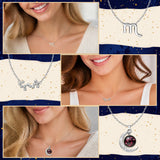PANTIDE 3Pcs Scorpio Zodiac Crescent Moon Layer Necklaces for Women Girls