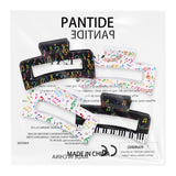 PANTIDE 4Pcs Colorful Musical Notes Hair Claw Clips for Women Girls