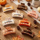 PANTIDE 8Pcs Fall Thanksgiving Maple Leaf Hair Claw Clips for Women Girls