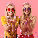 PANTIDE 4Pcs Floral Jeweled Knotted Headband - Rainbow Rhinestone Crystal Embellished Headband Wide Top Knot Fashion Hairband Hair Accessories Summer Birthday Back To School Gift for Women Girl (Pink)