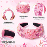 PANTIDE Breast Cancer Awareness Jeweled Knotted Headband for Women Girls