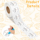 PANTIDE Food Allergy Alert Stickers - 500 Count Allergen Warning Label Writable Ingredient Adhesive Round Decal Roll, Food Alert Safety for Restaurant Home Kitchen Bakery Cake Shop (2 x 2 Inch, White)