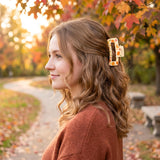 PANTIDE 4Pcs Fall Thanksgiving Pumpkin Spice Hair Claw Clip for Women Girl