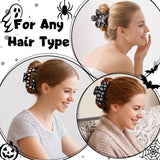 PANTIDE 3Pcs Halloween Spooky Spider Web Hair Claw Clips for Women Girls