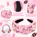 PANTIDE Breast Cancer Awareness Football Knotted Headband for Women Girls