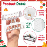 PANTIDE 4Pcs Christmas Plaid Snowflake Elk Hair Claw Clips for Women Girls