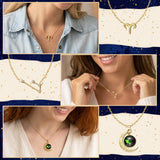 PANTIDE 3Pcs Aries Zodiac Crescent Moon Layer Necklaces for Women Girls