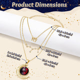 PANTIDE 3Pcs Virgo Zodiac Crescent Moon Layer Necklaces for Women Girls
