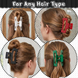 PANTIDE 4Pcs Christmas Polka Dot Hair Claw Clips for Women Girls