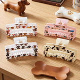 PANTIDE 4Pcs Dachshund Dog Puppy Lovers Hair Claw Clips for Women Girls