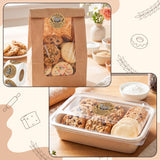 PANTIDE Cottage Food Law Labels Stickers - 500 Count Baked with Love Adhesive Round Decal Roll, Made in A Home Kitchen Inspection Statement for Bakery Baked Food Packaging (2 x 2 Inch, Kraft Brown)