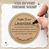 PANTIDE 500 Count Freshiess Scent Care Instruction Stickers (Natural Kraft)