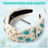 PANTIDE Sea Turtle Starfish Jeweled Knotted Headband for Women Girls