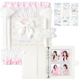 PANTIDE DIY Lace A5 Kpop Photocard Binder Album with 30 Pages 240 Pockets