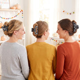 PANTIDE 3Pcs Halloween Spooky Spider Web Hair Claw Clips for Women Girls