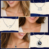 PANTIDE 3Pcs Libra Zodiac Crescent Moon Layer Necklaces for Women Girls