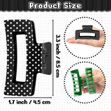 PANTIDE 4Pcs Christmas Polka Dot Hair Claw Clips for Women Girls