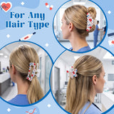 PANTIDE 3Pcs Nurse Cute Medical Heart Hair Claw Clips for Women Girls