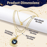 PANTIDE 3Pcs Capricorn Zodiac Crescent Moon Layer Necklaces for Women Girls