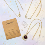 PANTIDE 3Pcs Cancer Zodiac Crescent Moon Layer Necklaces for Women Girls